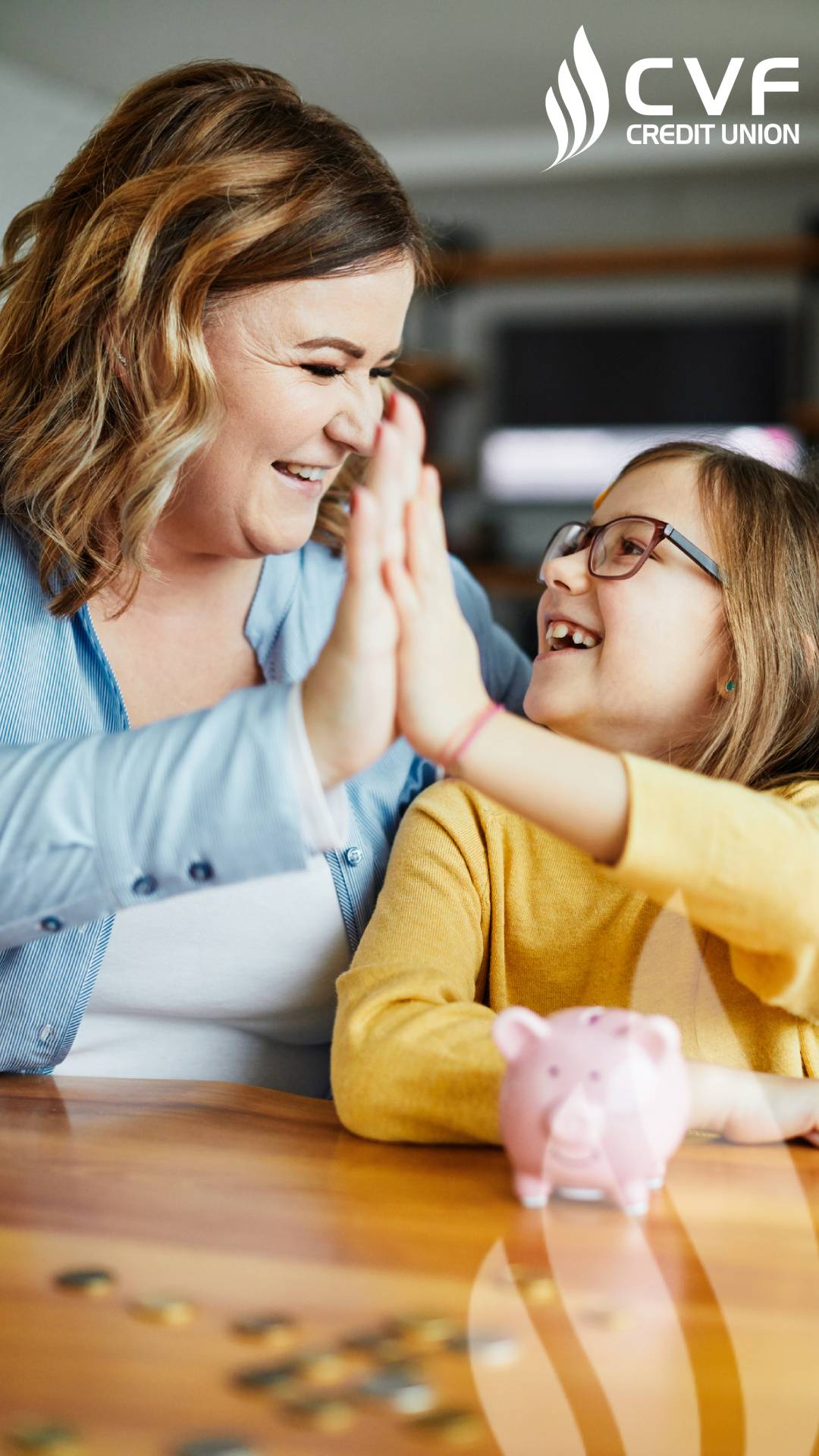 Mom investing with daughter