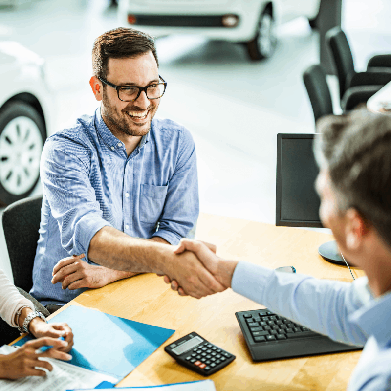 man at dealership