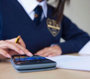School Girl With Calculator