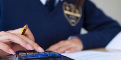 School Girl With Calculator